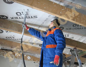 Утеплення мансарди заливним пінопластом ЕКОІЗОЛ &mdash; Теплоном